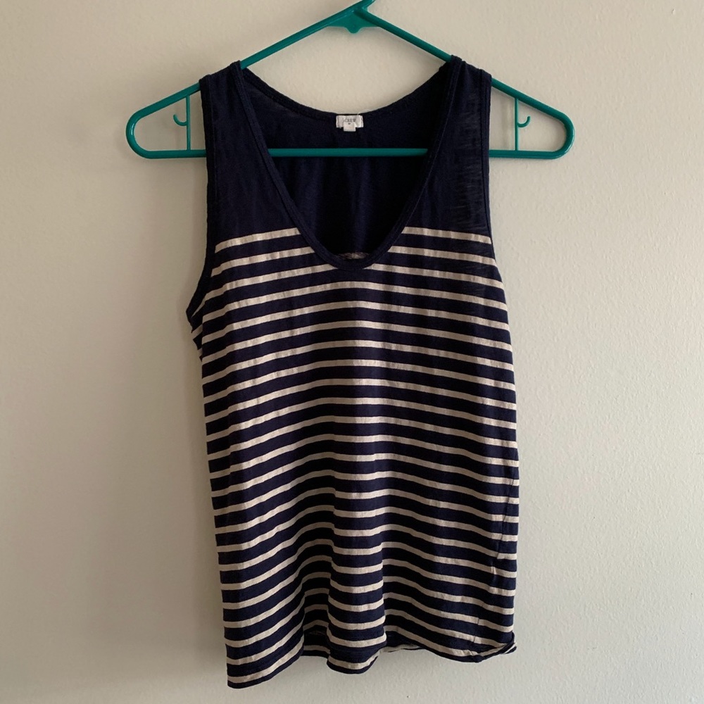 Jcrew tan & Navy tank